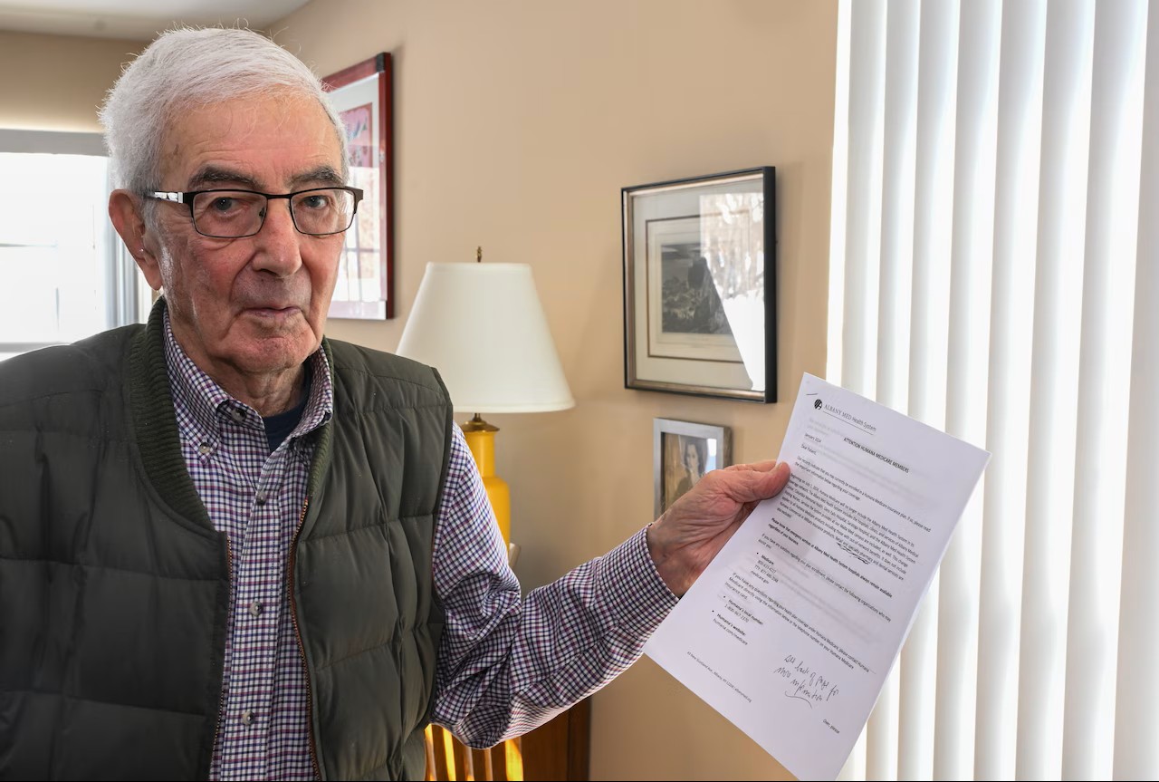 In this 2024 file photo, Bart Klion of New York state says the doctors who have treated him and his wife “have made it possible for us to live an active and productive life.” But those health care providers were leaving the Klions’ Medicare Advantage plan, the couple discovered a year ago. This year, Medicare Advantage is facing other cuts, threatening health-care coverage for many older Ohioans, guest columnist Douglas Beach, CEO of the Western Reserve Agency on Aging in Cleveland, writes in a guest column today. (Hans Pennink for KFF Health News) Hans Pennink for KFF Health News